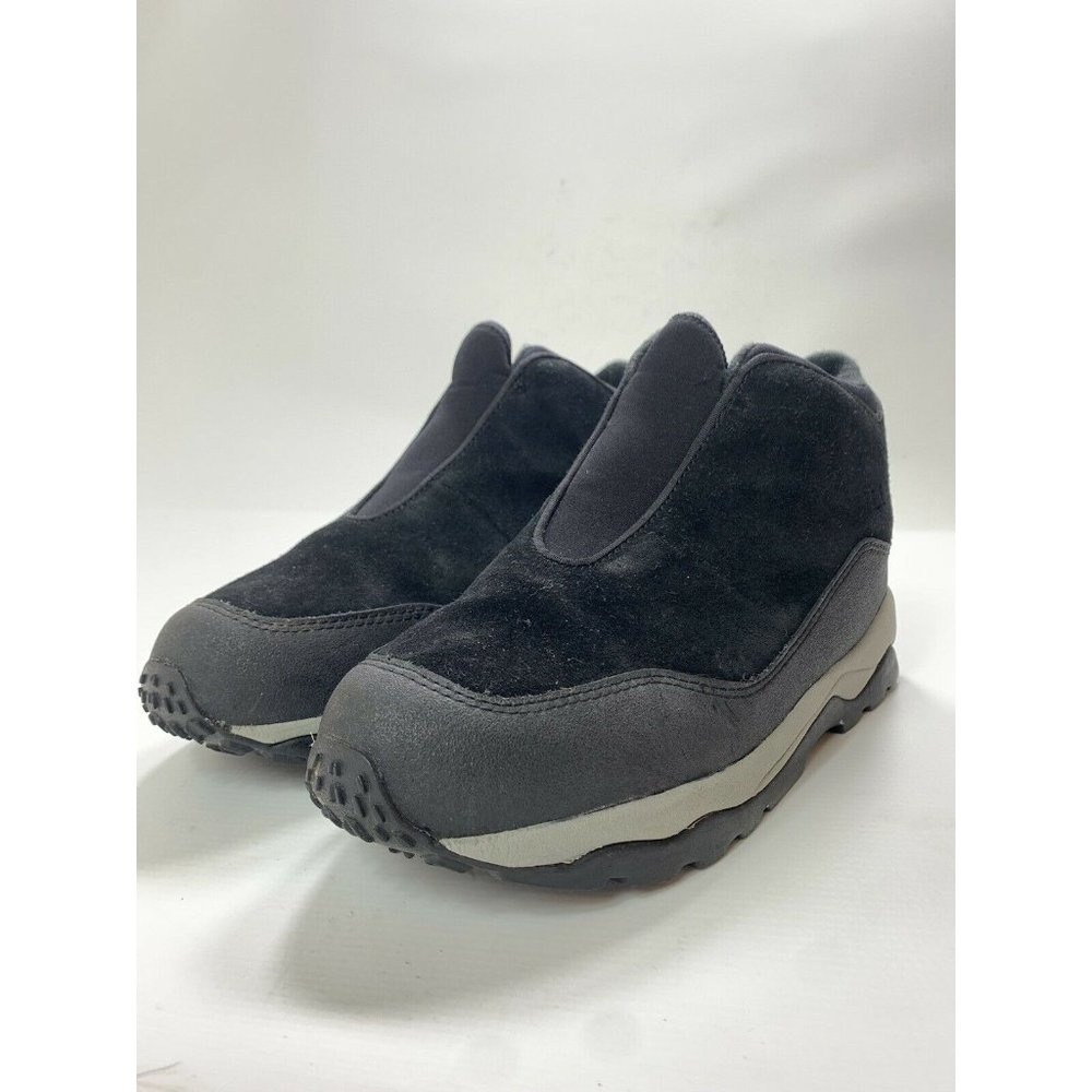 LL BEAN Black Suede Prima Ankle Boots Womens Size 8